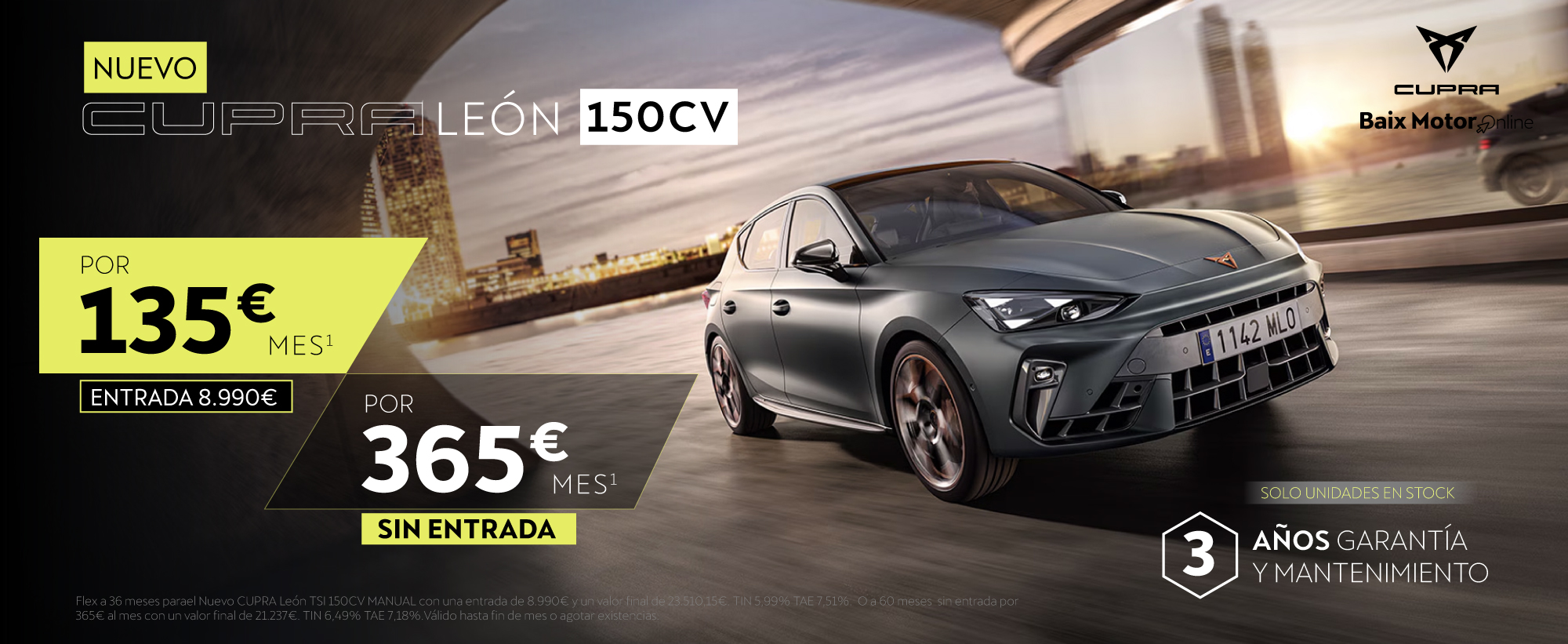 Nuevo Cupra León TSI 150CV desde  135€/mes*