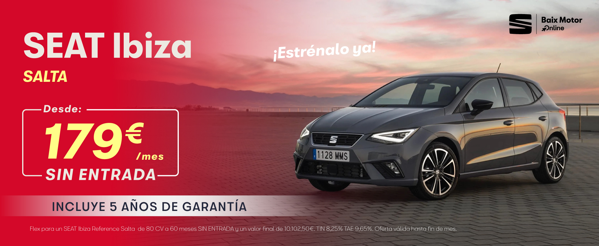 Hazte con tu Seat Ibiza Salta desde 179€/mes SIN ENTRADA