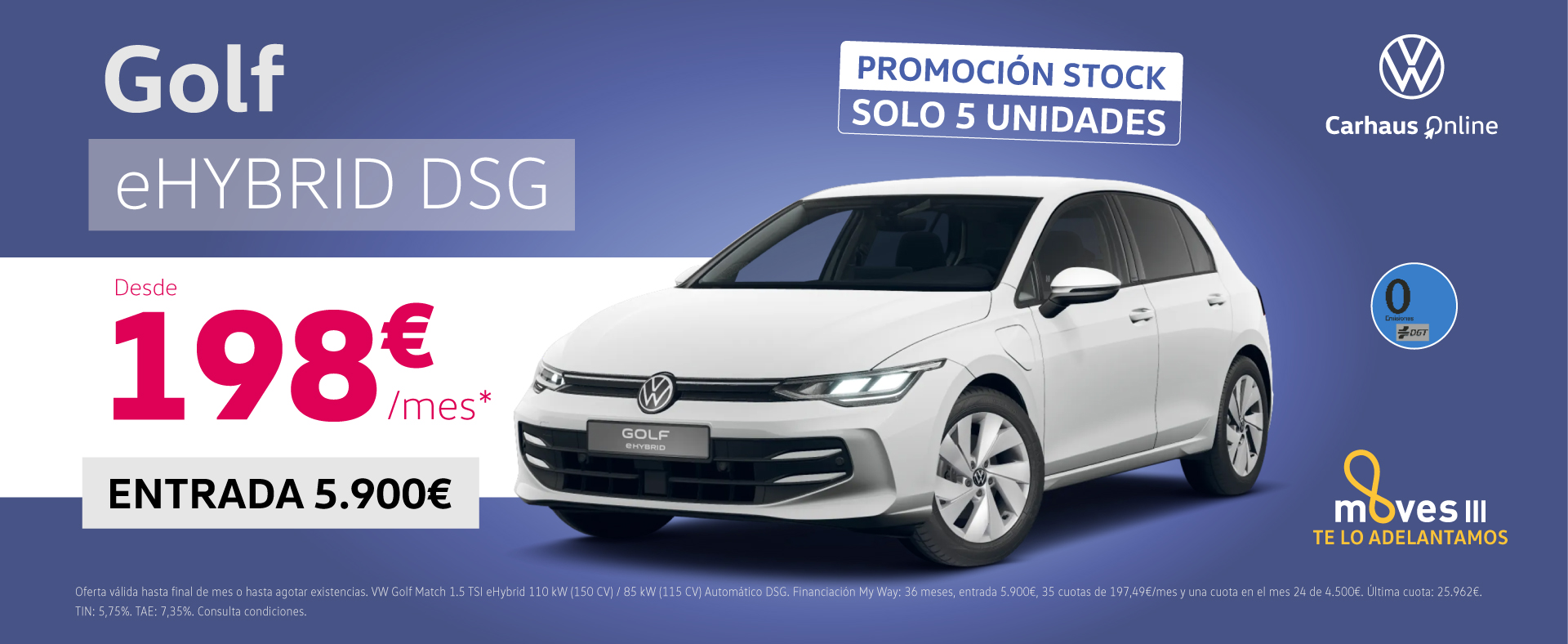 Golf Match e-hybrid Automático desde 188€/mes*