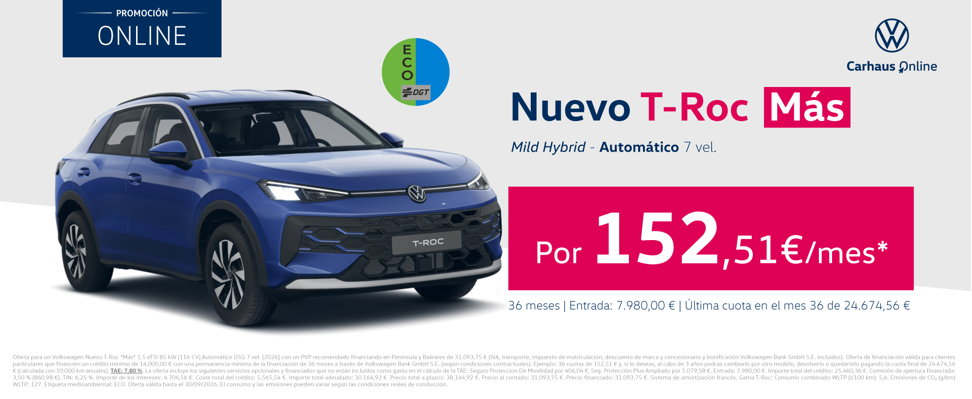 Nuevo Volkswagen T-Roc Más eTSI DSG