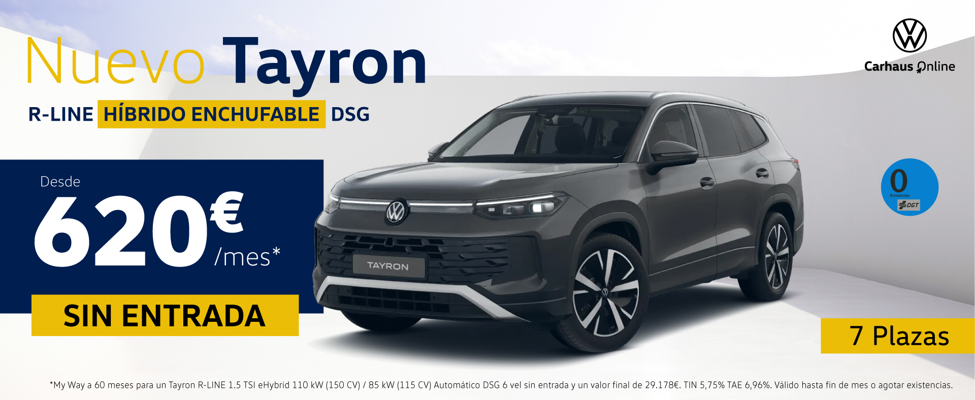 ¡NOVEDAD! Nuevo Tayron R-Line desde 685€/mes sin entrada