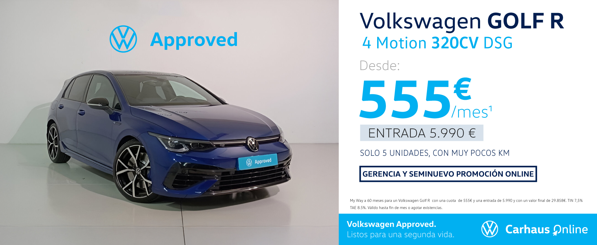 ¡Ocasión! Llévate un Golf R desde 770€ SIN ENTRADA