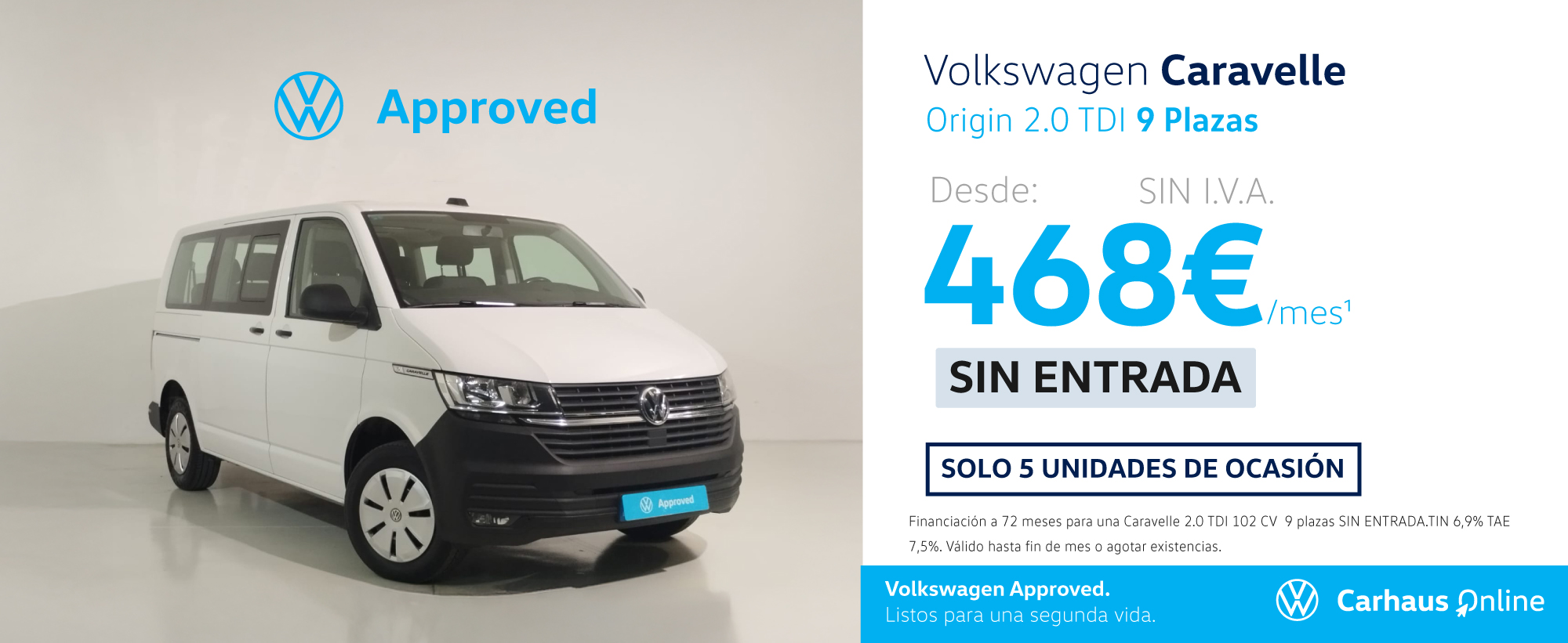 ¡Ocasión! Caravelle Origin desde 468€/mes SIN ENTRADA