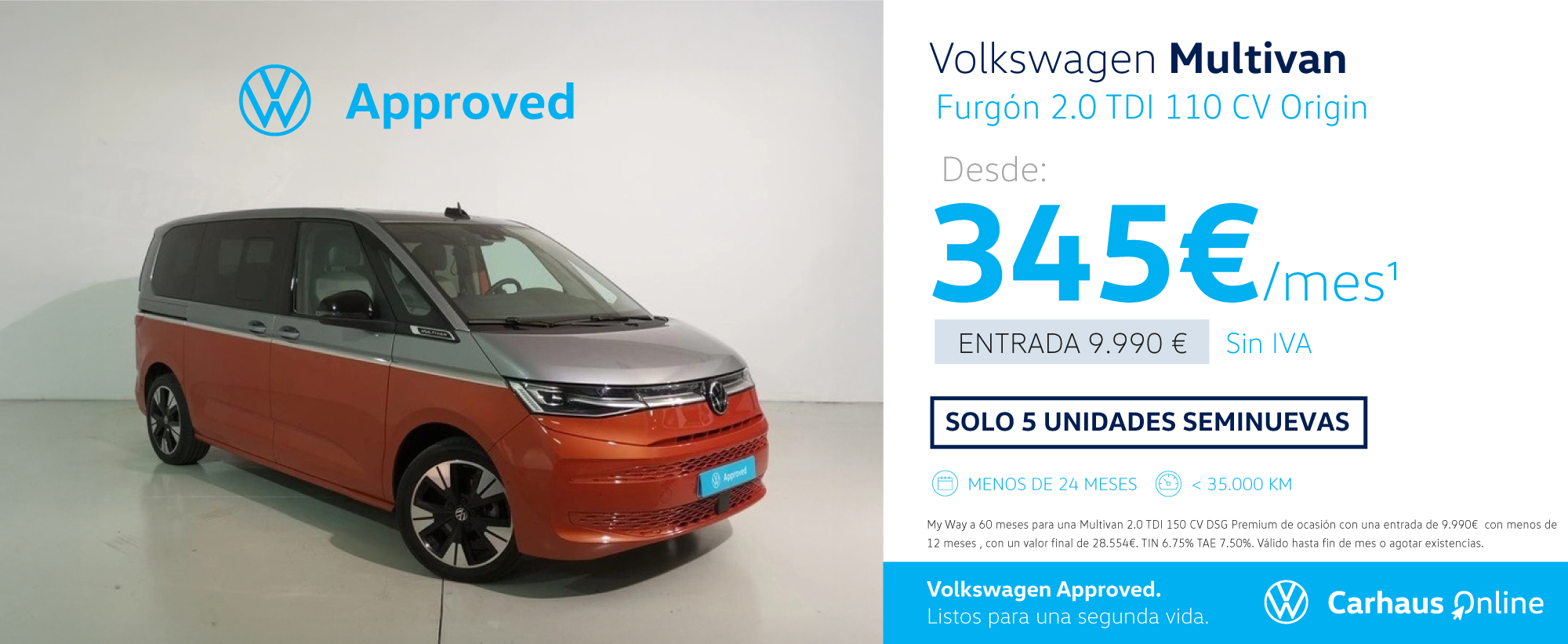 ¡Ocasión! Volkswagen Multivan 150CV Automática